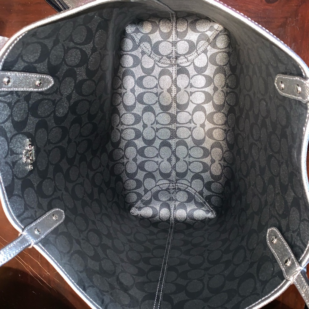 ‼️SOLD‼️RARE COACH REVERSIBLE BLK/SILVER SET BNWT - Picture 5 of 16